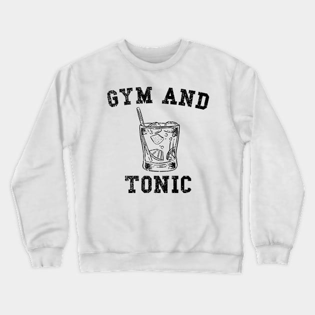 Gym and juice distressed Crewneck Sweatshirt by Brobocop